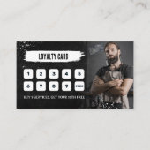 Schwarz-Weiß-Foto Rusty Barbershop Männer Shave Treuekarte (Vorderseite)