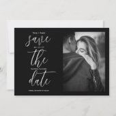 Schwarz-Weiß-Foto Save The Date (Vorderseite)