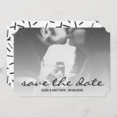 Schwarz-Weiß-Foto Save the Date (Vorne/Hinten)