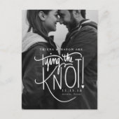 Schwarz-Weiß-Foto Save the Date Ankündigungspostkarte (Vorderseite)