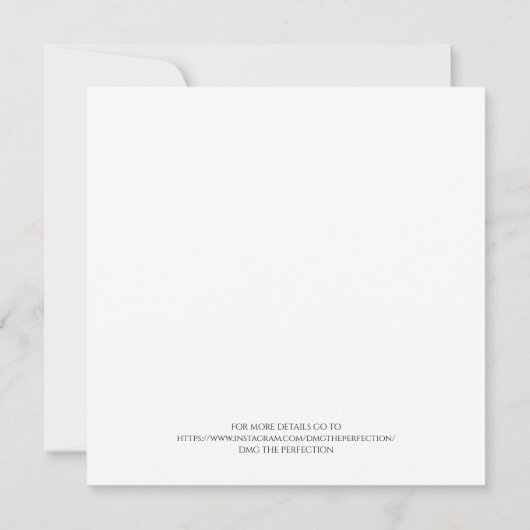 Schwarz-Weiß-Foto Save the Date Hochzeit Einladung (Rückseite)