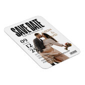 Schwarz-Weiß-Foto Save the Date Hochzeit Magnet (Rechte Seite)