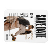 Schwarz-Weiß-Foto Save the Date Hochzeit Magnet (Horizontal)