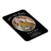 Schwarz-Weiß-Foto Save the Date Magnet (Rechte Seite)