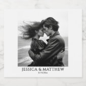 Schwarz-Weiß-Foto Schaumweinetikett (Einzelnes Label)