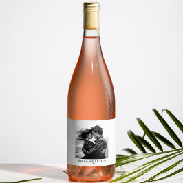 Schwarz-Weiß-Foto Schaumweinetikett