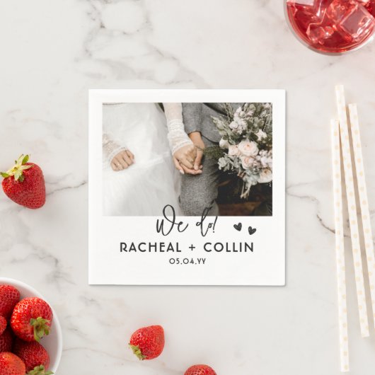 Schwarz-Weiß-Foto Serviette (Beispiel)