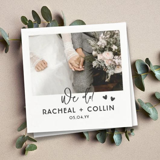 Schwarz-Weiß-Foto Serviette