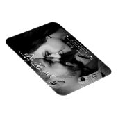 Schwarz-Weiß-Foto-Skript Save the Date Hochzeit Magnet (Rechte Seite)