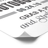 Schwarz-Weiß-Foto-Standzeichen Poster (Ecke)