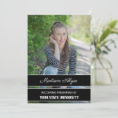 Schwarz-Weiß-Foto Trunk-Party Einladung (Stehend Vorderseite)