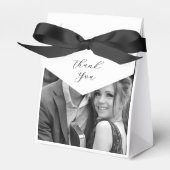 Schwarz-Weiß-Foto Vielen Dank für die Weiße Hochze Geschenkschachtel (Vorderseite)