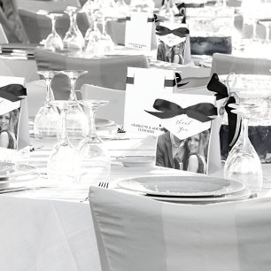 Schwarz-Weiß-Foto Vielen Dank für die Weiße Hochze Geschenkschachtel