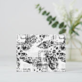 Schwarz-Weiß-Foto von Freunden im klassischen Snap Postkarte (Stehend Vorderseite)