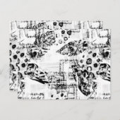 Schwarz-Weiß-Foto von Freunden im klassischen Snap Postkarte (Vorne/Hinten)