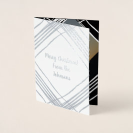 Schwarz-Weiß-Foto Weihnachten Folienkarte