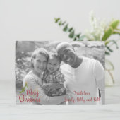 Schwarz-Weiß-Foto Weihnachtskarte - 2 Seiten Karte (Stehend Vorderseite)