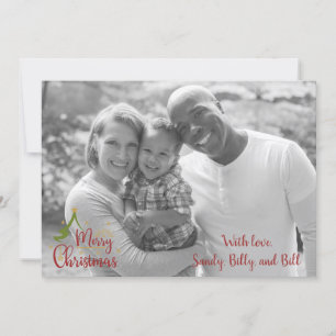 Schwarz-Weiß-Foto Weihnachtskarte - 2 Seiten Karte