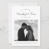 Schwarz-Weiß-Foto Wunderschöne Zeit Feiertagskarte (Vorderseite)