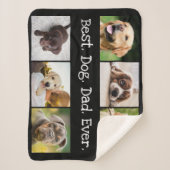 Schwarz-Weiß-FotoCollage Bester Hund-Vater je Sherpadecke (Vorderseite)