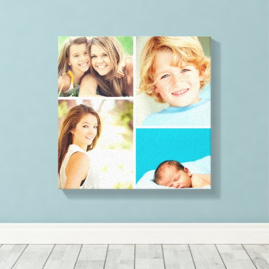 Schwarz-Weiß-Fotocollage-Canvas drucken Leinwanddruck (Insitu (Holzboden))