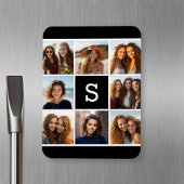 Schwarz-Weiß-FotoCollage - kundenspezifisches Mono Magnet