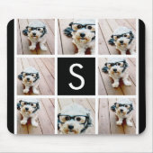Schwarz-Weiß-FotoCollage - kundenspezifisches Mono Mousepad (Vorne)