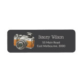 Schwarz-Weiß-Fotografen-Verpackungslabel (Vorne)