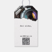 Schwarz-Weiß-Fotografen Vielen Dank Geschenkanhänger (Rückseite)