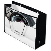 Schwarz-Weiß-Fotografen Vielen Dank Große Geschenktüte (Vorderseite Schrägansicht)