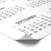 Schwarz-Weiß-Fotografie 2017-Kalender Poster (Ecke)