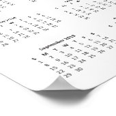 Schwarz-Weiß-Fotografie 2019-Kalender Poster (Ecke)