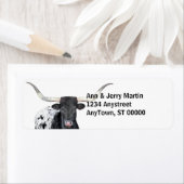 Schwarz-Weiß-Fotografie der Langhornkuh (Insitu)