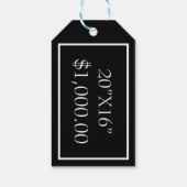 Schwarz-Weiß-Fotografie Druckgröße & Preis Geschenkanhänger (Rückseite)