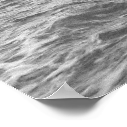 Schwarz-Weiß-Fotografie - "Seaside Breakers" Poster (Ecke)