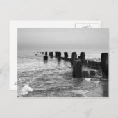 Schwarz-Weiß-Fotografie - "Seaside Breakers" Postkarte (Vorne/Hinten)