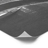 Schwarz-Weiß-Fotografie Venedig Italien Kanal Poster (Ecke)