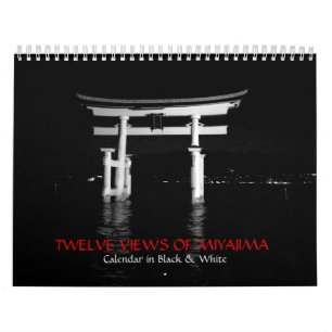 Schwarz-Weiß-Fotografie von Miyajima Kalender