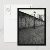 Schwarz-Weiß-Fotografie von Paris Lamp Post Postkarte (Vorne/Hinten)