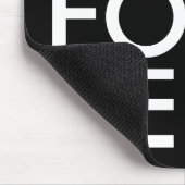Schwarz Weiß FOUNDER Fett Executive-Typografie Mousepad (Ecke)