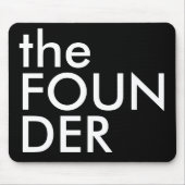 Schwarz Weiß FOUNDER Fett Executive-Typografie Mousepad (Vorne)