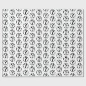 Schwarz-Weiß-Fragezeichen Geschenkpapier (Flach)