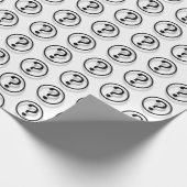 Schwarz-Weiß-Fragezeichen Geschenkpapier (Ecke)