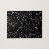 Schwarz-Weiß-Fraktal Kunstwerke Moderne Puzzle (Horizontal)