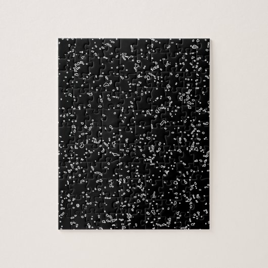 Schwarz-Weiß-Fraktal Kunstwerke Moderne Puzzle (Vertikal)