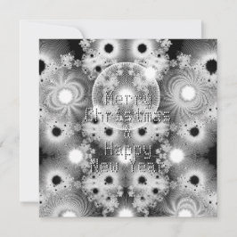 Schwarz-Weiß-Fraktal-Muster Weihnachten