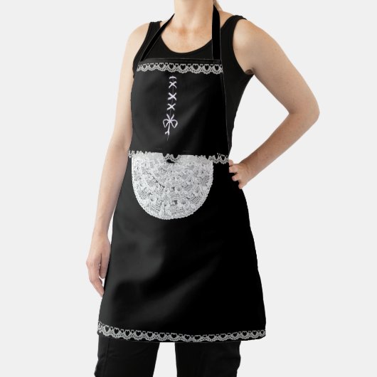 Schwarz-Weiß-Französisch-Mädchen Schürze (InSitu)