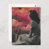 Schwarz-Weiß-Frauen an der Spitze der Stadt Postkarte (Vorne/Hinten)