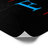 Schwarz-weiß Freedom American Eagle Poster (Ecke)