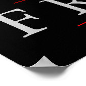 Schwarz-weiß Freedom Fearless Eagle Poster (Ecke)